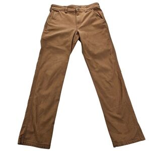 Duluth Trading Co Flex Fire Hose Slim Fit Work Pants Brown Mens 32x34